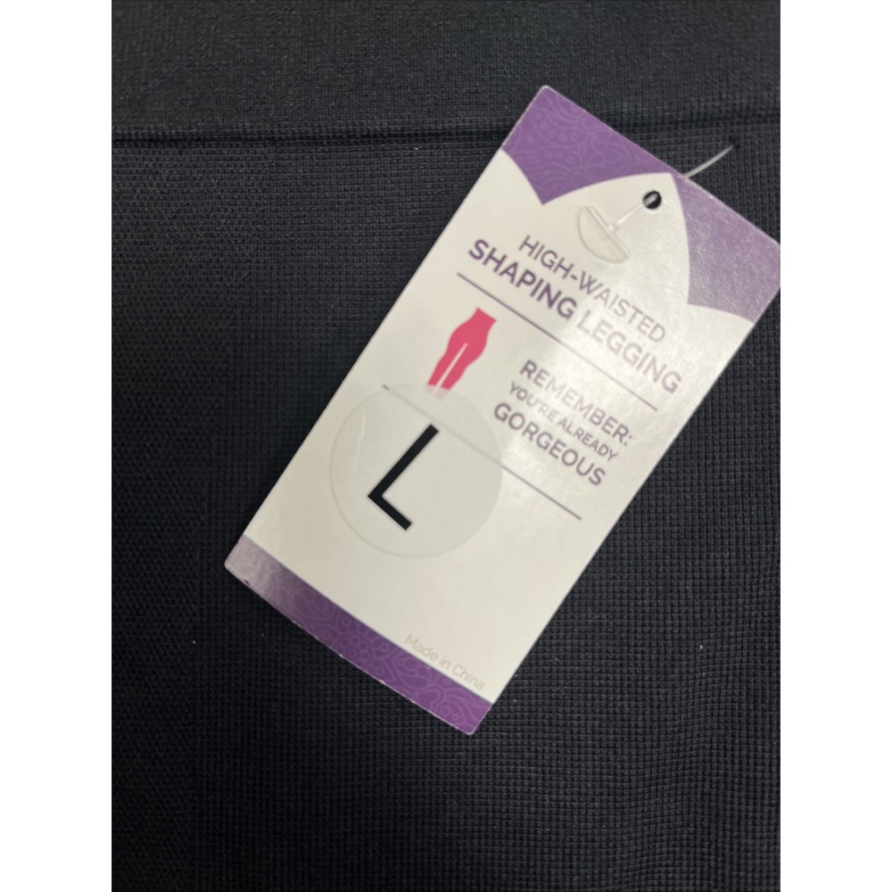 Empetua High Waist Shaping Leggings Women‎ Large Black Shapewear Compression New - Picture 2 of 9